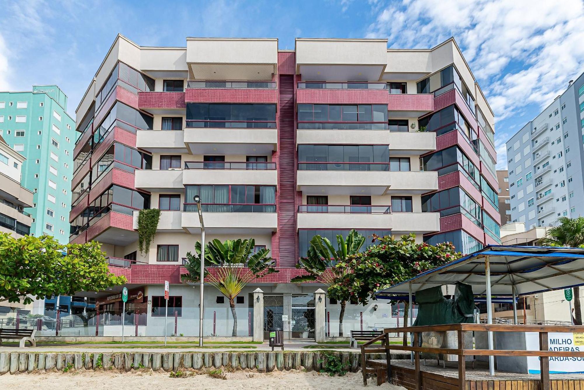 Apto Pe Na Areia Vista Mar Em Meia Praia Evb308 Итапема Экстерьер фото